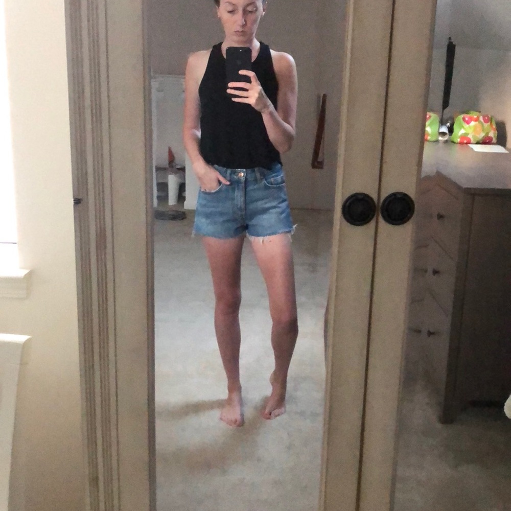 NWOT. Divided Blue Denim Mid-Rise Short